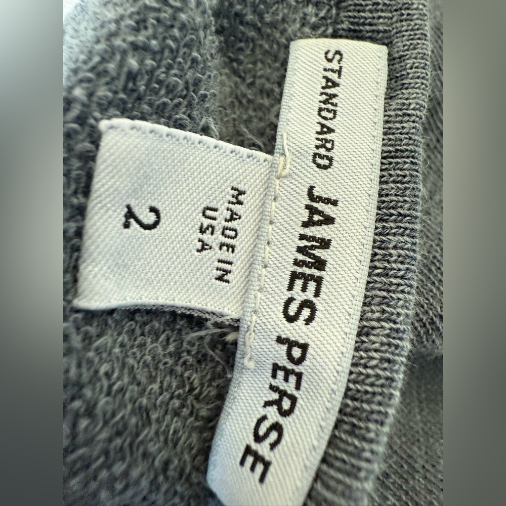 James Perse Women's Gray Long Sleeve cotton Top - Picture 4 of 5